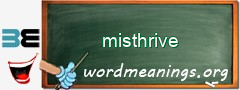 WordMeaning blackboard for misthrive